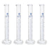 PATIKIL 4Pcs 10ml Graduated Cylinder, 3.3 Borosilicate Glass Measuring Cylinder Round Base for Lab Experiment