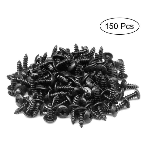 150pcs #8 x 1/2 inch Truss Phillips Wood Screws with Black Oxide Coating