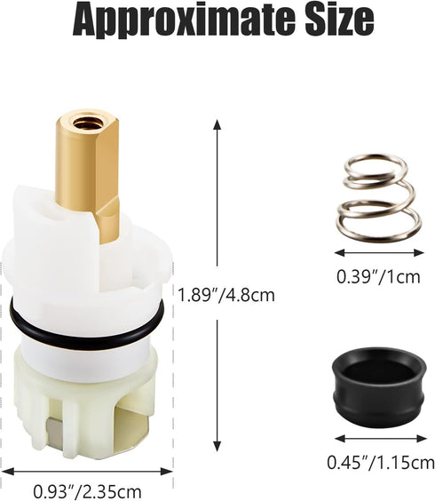 RP25513 Faucet Stem Replacement for Delta two handle Faucet Repair Kit with RP24096 cartridge RP4993 Seat and Spring RP24097 Turn stop1/4, 2 pack