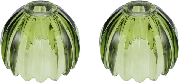 Baluue Pumpkin Glass Lampshade 2 Pack 4.72x4.72x8.26In Clear Handcrafted Even Light Distribution