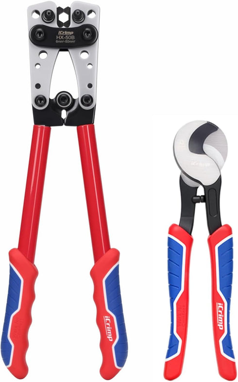 iCrimp Battery Cable Lug Crimping Tool for 8, 6, 4, 2, 1,