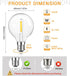 Blakapoo G40 Bulbs, 1W E12 Bulbs 1.57 inch, 25 Pack LED Replacement Light Screw Base Shatterproof Clear Small Globe
