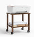 YUFAM 2 Tier Printer Stand with Storage,Under Desk Shelf Printer Table, Rolling Printer