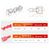 Nilight 120PCS/60 Pairs Quick Splice Disconnect Wire Terminals T-Tap Spade Wire Connectors, Red 22-16 AWG