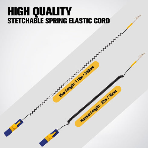 Anti Static Wrist Strap, 7.5" ESD Adjustable Grounding Bracelet with 10‘ Extendable Coil Cable, Fits 5" to 9"