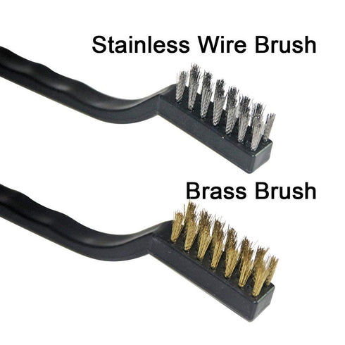 12PCS Mini Wire Brushes, Stainless Steel & Brass Brush Set for Automotive Cleaning & Rust Removal