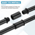 uxcell 2Set 200mm/7.87" M10 Straight Pipe Lamp Stems Rod Kit, Carbon Steel Double End Fine Thread Rod with Lock Nuts