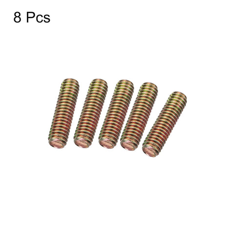 uxcell 8 Pcs Fully Threaded Rods 5/16x1 - All Thread Studs, Long Threaded Screw Carbon Steel for Furniture Assembly
