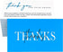 RXBC2011 Package Pack 100 Thank you for your order Cards Your order made my day Insert for online business of Blue