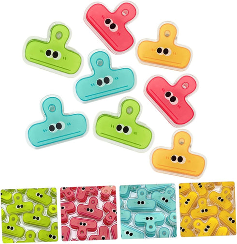 NOLITOY Small Eye Clip, Cute Binder Decorative Clips for Food Bags, Coffee Bags, and Paper Clips - 8pcs