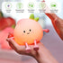 Dimmable Cute Peach Night Light, Peach Lamp with Legs Night Lights, Light for Baby Nursery, Rechargeable LED Portable
