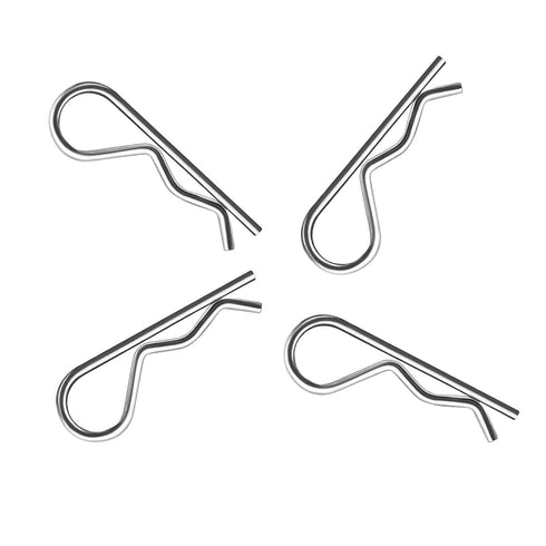 20Pcs R Clips Retaining Cotter Pins - Heavy Duty Zinc Plated Hairpin Assortment Kit for Hitch Pin Lock Systems
