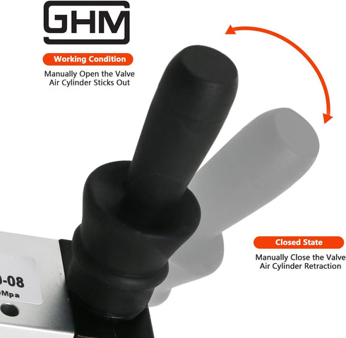 GHM PNEUMATIC 1/4"NPT 5 Way 2 Position Lever Operated Manual Valve 4H210-08