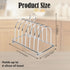 6 Toast Rack, Slice Bread Holder, Stainless Steel Toast Holder Stand with Ball Feet and Carry Handle (Silver)