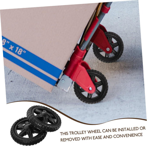 4pcs PRETYZOOM Replacement Wheels for Shopping Cart Rolling Cart Wheels for Grocery Trolley