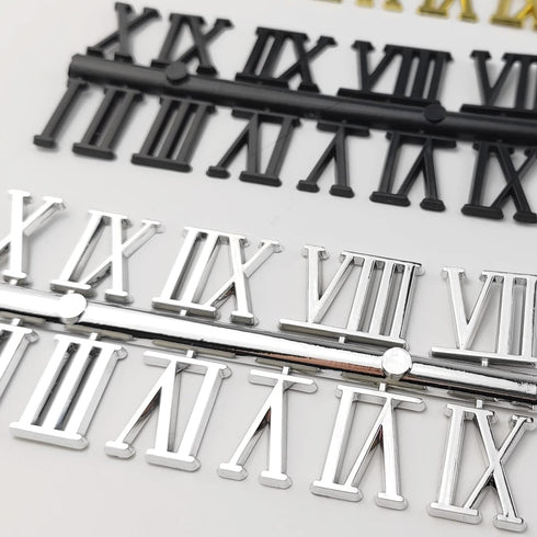 GXXMEI 18Sets Clock Numerals Kit, DIY Digital Clock Numbers for Design Replacement Repairing Clock Accessories