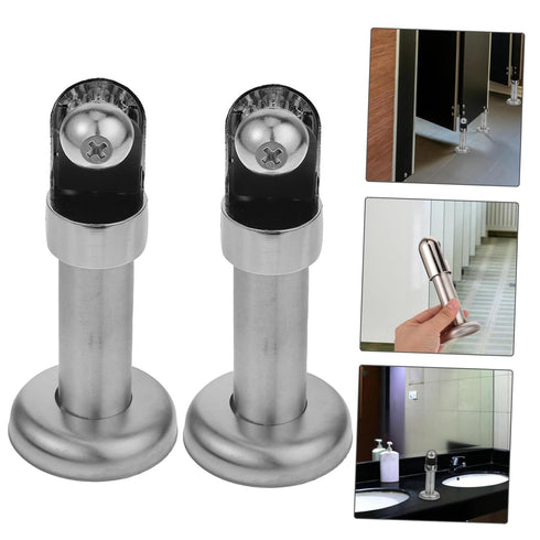 2 pcs Toilet partition Support Foot Restroom partition Support Foot Bathroom partition Hardware Restroom partition Accessories Toilet partition Hardware Stainless Steel Tripod