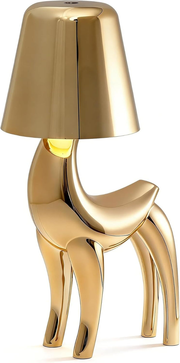 WAJIAWAQIAO Deer Cordless Table Lamp, Touch Control Bedside Night Light with 3 Colors