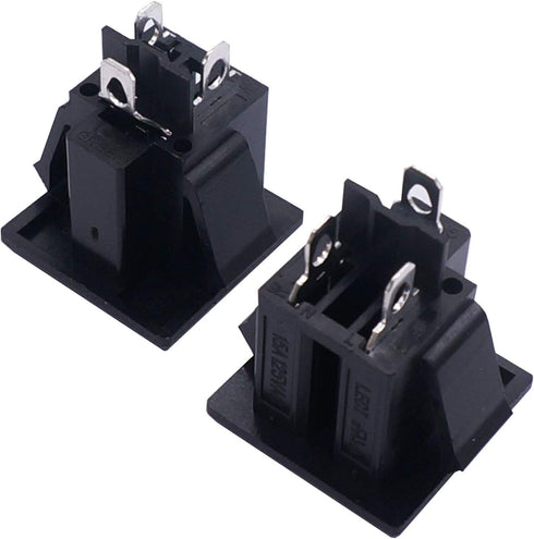 weideer 3Pcs 3 Pins US Power Socket Plug Panel, AC 15A 125V Panel Mount Outlet Industrial Plug Female Connectors