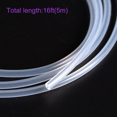 DMiotech Clear Silicone Tube, 0.5mm ID 2mm OD, 16 Feet Industrial Tubing for Water and Air Pump