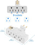 FiiMan UL Listed 3 Outlet Wall Adapter, 3-Prong Grounded 180 Degree Swivel Plug Adapter, 1 Pack, White