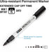 ZEYAR Permanent Marker Pens, Extra Fine Tip (1mm), Waterproof & Smear Proof Ink, Quick Drying, 3 Black, 1 Red, 1 Green,