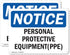 (2 Pack) Personal Protective Equipment (PPE) OSHA Notice Sign 18" X 12" Indoor/Outdoor Rust-Free Aluminum Metal Signs