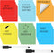 Crtiin 24 Pack Dry Erase Sticky Notes, Colorful 3 x 3 Inch, Reusable Whiteboard Stickers with 2 Markers