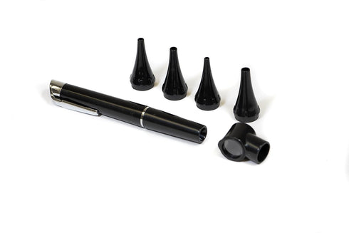 DL-4112 3 PrimaCare Mini Diagnostic Otoscope Kit with High Resolution LED Ear Light, Medical LED Pocket Clip Otoscope