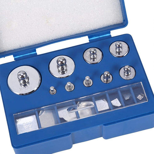 17Pcs Precision Calibration Weight Set, 1 x 100g, 1 x 50g, 2 x 20g, 1 x 10g, 1 x 5g, 2x2g, 1x 1g, 1x500mg