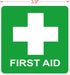 dealzEpic First Aid Decal Sign - Self Adhesive Waterproof Vinyl Sticker (3.94x3.94 inches, Pack of 4)
