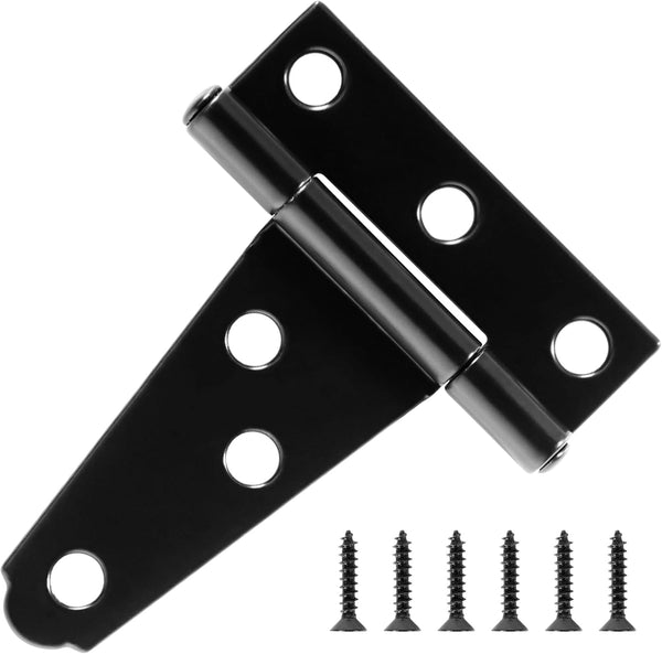 TDCHINGES 6 Pack 2 Inch T Strap Shaped Hinge 1.2mm for Wood
