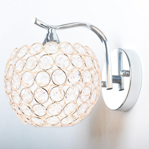 6.3 Inch Angoily Crystal Lampshade Iron Art Ceiling Light Shade Decorative Glass Lamp Cover for Pendant and Wall
