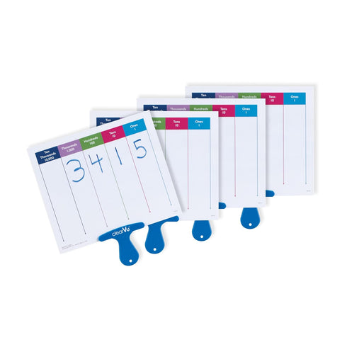 hand2mind Place Value Answer Board, Dry Erase Board Sets, Math Classroom Supplies, Base 10 Math Manipulatives (Pack of