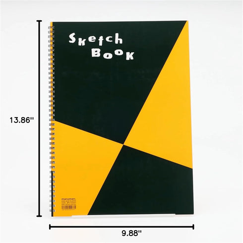 Maruman ZUAN Sketchbook, 13.86 x 9.88 Inches, Unruled, 24 Pages