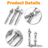 1/2" X 3-3/4" Concrete Anchor, 304 Stainless Wedge Anchor, Anti-Rust Performance, 5pcs Kit