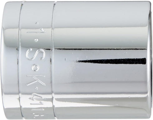 SK Hand Tool 41132 1/2 in. Drive 6 Point Fractional Standard Chrome Socket 1 in, Cold Forged Steel Socket with SuperKrome Finish, Made\u00 by SK