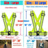 2Pack High Visibility Reflective Safety Vest | Lightweight,Adjustable & Elastic | Hi Vis Running Gear for Walking,Cycling,Construction Workers,Men,Women