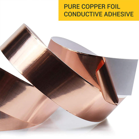 ELK Copper Foil Tape - 1” x 66ft, Conductive Adhesive for Guitar, Crafts, Electrical Repairs