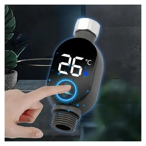 VBSNKLOI LED Shower Thermometer, LED Shower Temperature Meter Led Digital Display Instant-Read Temperature Gauge