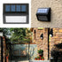 anso Waterproof Solar Garden Wall Lamp - LED Light Control (White)