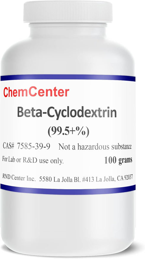 Beta-Cyclodextrin, High Purity Powder, 100 Grams (3.5 oz.)