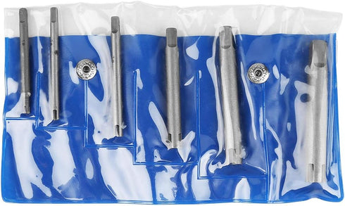 Fafeicy Stripped Screw Remover Set, High Speed Steel Tap Extractor for Removing Screws and Bolts, Six-Piece Set