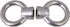 CNBTR Japanese Style Silver M8 304 Stainless Steel Ring Shape Lifting Eye Nut, Set of 5