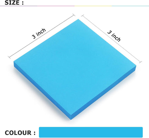 Sticky Notes 3x3 Self-Stick Notes, 8 Pads of Bright Colors (80 Sheets/Pad)
