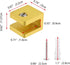 0.87" Inch 0.24"-0.32"(6-8mm) 4 KUMGROT Shelf Square Clips, Gold Pure Copper U Bracket Brass, Adjustable Support