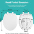 (16.53x14.37) White toilet seat, with soft-close hinges, non-slip pads, made of plastic, durable and easy to clean