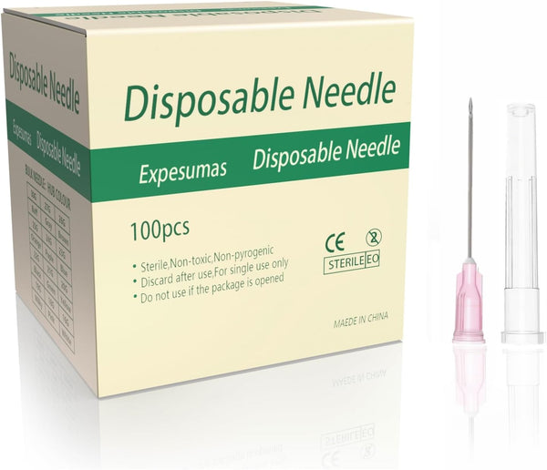 100 Pack 18 Gauge 1.5 Inch Sterile Disposable Lab Supplies, Scientific and Industrial Needle Accessories