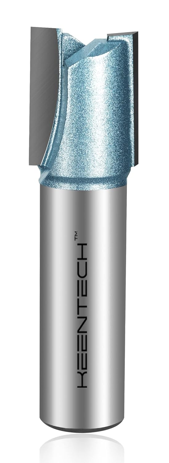Carbide Tipped Mortising Router Bit, Industrial Grade Cutting Tool for Woodworking (1/2 Inch Shank x 5/8 Inch Diameter)