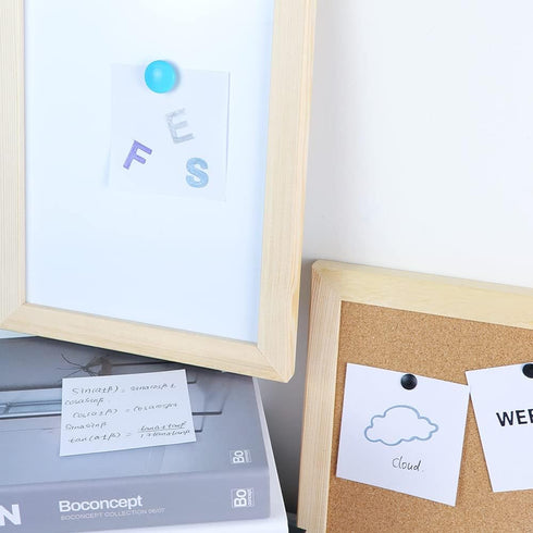 White Non-Sticky Notes 3 x 3 Inch Memo Pads, Blank Loose Paper with Acrylic Holder for Office, Home, School (500 Sheets)